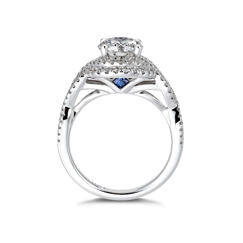 Vera Wang 18ct White Gold 1.95ct Total Diamond Halo Ring