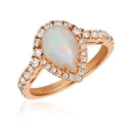 Le Vian 14ct Rose Gold Opal & 0.58ct Diamond Ring