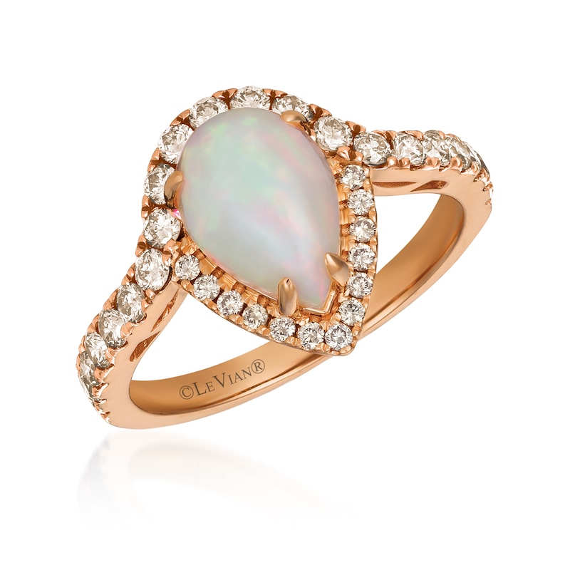 Le Vian 14ct Rose Gold Opal & 0.58ct Diamond Ring