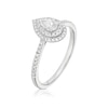 Thumbnail Image 2 of Engagement Ring 9ct White Gold Pear Cut Double Halo 0.40ct Diamond Ring