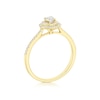 Thumbnail Image 3 of Engagement Ring 9ct Yellow Gold Round Cut Double Halo 0.40ct Diamond Ring