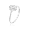 Thumbnail Image 2 of Engagement Ring 9ct White Gold Oval Cut Double Halo 0.40ct Diamond Ring