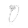 Thumbnail Image 2 of Engagement Ring 9ct White Gold Oval Cut Halo 0.25ct Diamond Ring