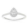 Thumbnail Image 1 of Engagement Ring 9ct White Gold 0.25ct Diamond Pear Cut Halo Diamond Ring
