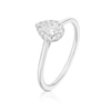 Thumbnail Image 2 of Engagement Ring 9ct White Gold 0.25ct Diamond Pear Cut Halo Diamond Ring