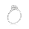 Thumbnail Image 3 of Engagement Ring 9ct White Gold Pear Cluster 0.50ct Diamond Ring
