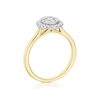 Thumbnail Image 3 of Engagement Ring 9ct Yellow Gold Oval Cluster 0.40ct Diamond Ring