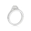 Thumbnail Image 3 of Engagement Ring 9ct White Gold Round Double Halo Bridal Set 0.50ct Diamond Ring