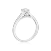Thumbnail Image 2 of Engagement Ring Platinum Round & Baguette Cut Solitaire 0.75ct Diamond Ring