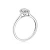 Thumbnail Image 2 of Engagement Ring Platinum Oval Cut Halo Solitaire 0.55ct Diamond Ring