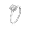 Thumbnail Image 2 of Engagement Ring Platinum Emerald Cut Halo Solitaire 0.55ct Diamond Ring