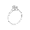 Thumbnail Image 2 of Engagement Ring Platinum Pear Cut Halo Solitaire 0.55ct Diamond Ring