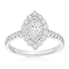 Thumbnail Image 1 of Engagement Ring Platinum Marquise Cut Double Halo 0.75ct Diamond Ring