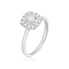 Thumbnail Image 2 of Engagement Ring 18ct White Gold Cushion Halo 0.50ct Diamond Ring