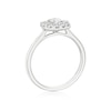 Thumbnail Image 3 of Engagement Ring 18ct White Gold Cushion Halo 0.50ct Diamond Ring