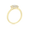 Thumbnail Image 2 of Engagement Ring 18ct Yellow Gold Cushion Halo 0.50ct Diamond Ring
