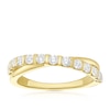 Thumbnail Image 1 of 18ct Yellow Gold Crossover Eternity Band 0.50ct Diamond Ring