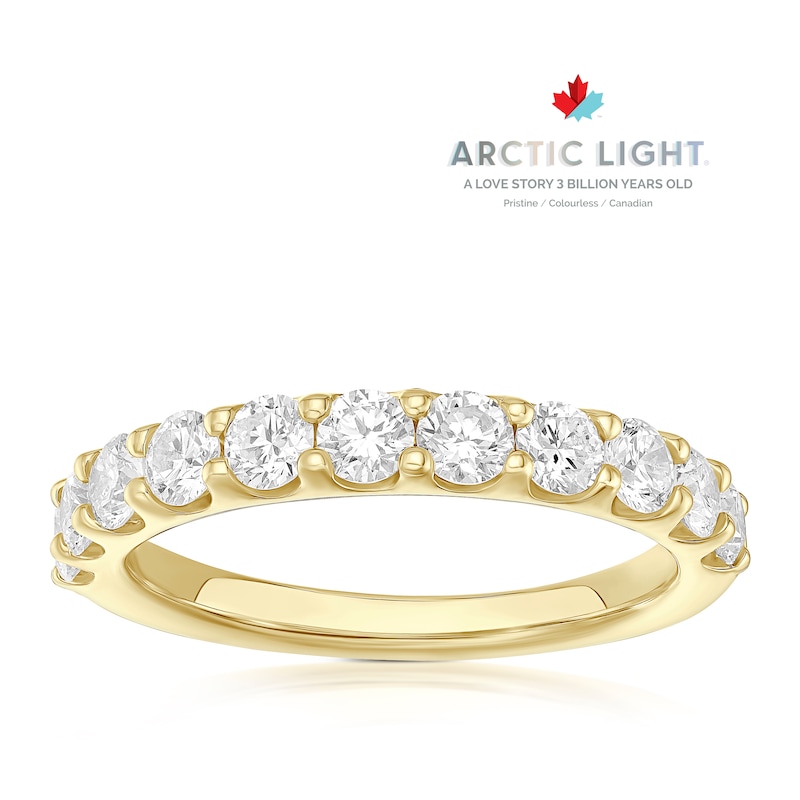 Main Image 1 of Arctic Light 18ct Yellow Gold Round Eternity 1ct Diamond Ring