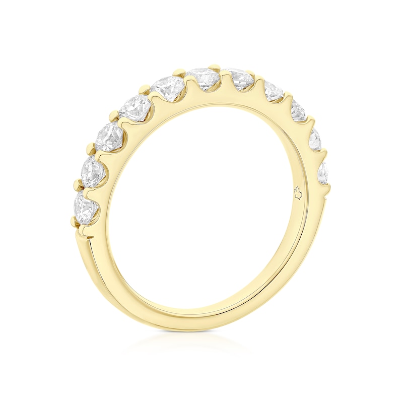 Main Image 3 of Arctic Light 18ct Yellow Gold Round Eternity 1ct Diamond Ring