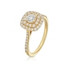 Thumbnail Image 2 of Engagement Ring Arctic Light 18ct Yellow Gold Double Halo 0.75ct Diamond Ring