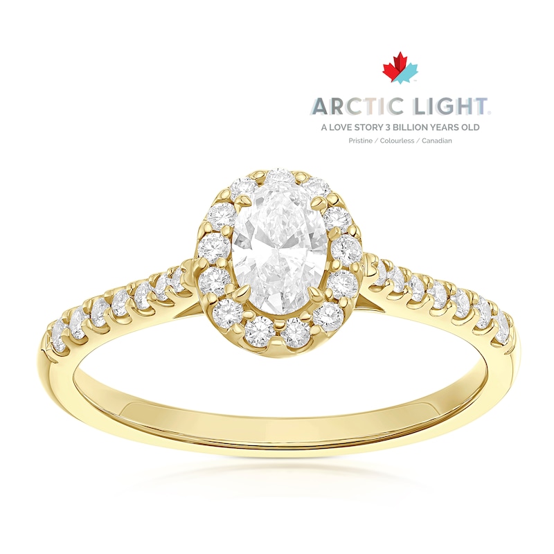 Main Image 1 of Engagement Ring Arctic Light 18ct Yellow Gold Solitaire 0.50ct Diamond Ring