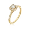 Thumbnail Image 2 of Engagement Ring Arctic Light 18ct Yellow Gold Solitaire Halo  0.50ct Diamond Ring