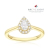Thumbnail Image 1 of Engagement Ring Arctic Light 18ct Yellow Gold Pear Solitaire Halo 0.40ct Diamond Ring