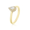 Thumbnail Image 2 of Engagement Ring Arctic Light 18ct Yellow Gold Pear Solitaire Halo 0.40ct Diamond Ring