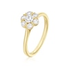 Thumbnail Image 2 of Engagement Ring Origin 18ct Yellow Gold Flower Shaped Halo 0.50ct Diamond Ring