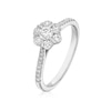 Thumbnail Image 2 of Engagement Ring Origin Platinum Flower Shaped Halo 0.50ct Diamond Ring