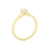 Thumbnail Image 3 of Engagement Ring 18ct Yellow Gold 0.25ct Diamond Four Claw Solitaire Diamond Ring