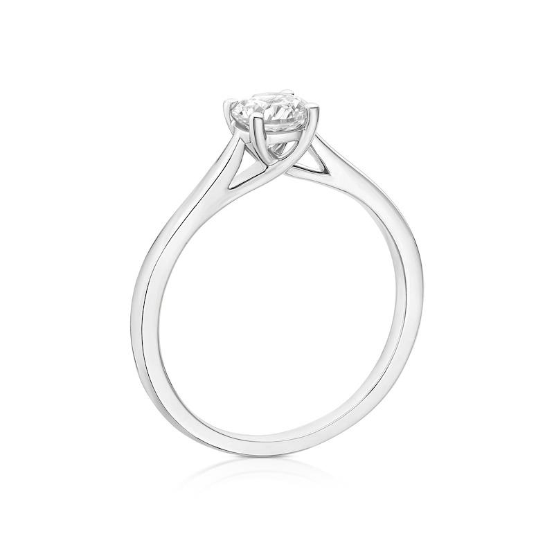 Main Image 3 of Engagement Ring 18ct White Gold 0.50ct Diamond Four Claw Solitaire Diamond Ring