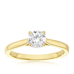 Engagement Ring 18ct Yellow Gold Solitaire 0.70ct Diamond Ring