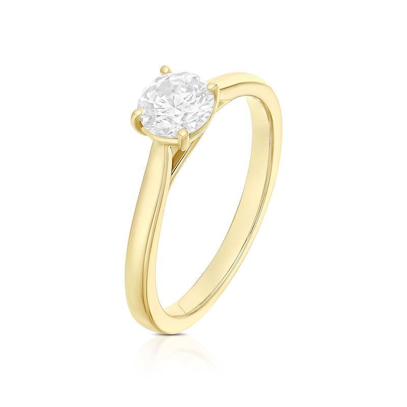 Main Image 2 of Engagement Ring 18ct Yellow Gold Solitaire 0.70ct Diamond Ring
