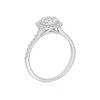 Thumbnail Image 3 of Engagement Ring 9ct White Gold Cushion Cluster 0.50ct Diamond Ring