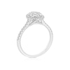 Thumbnail Image 3 of Engagement Ring 9ct White Gold Oval Cluster 0.50ct Diamond Ring