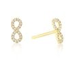 Thumbnail Image 1 of 9ct Yellow Gold Diamond Infinity Stud Earrings