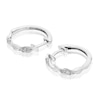 Thumbnail Image 2 of Sterling Silver 0.12ct Diamond Twist Hoop Earrings