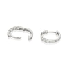 Thumbnail Image 2 of 9ct White Gold 0.33ct Diamond Bar Hoop Earrings