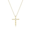 Thumbnail Image 1 of 9ct Yellow Gold 18" Diamond Cross Pendant