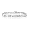 Thumbnail Image 1 of Sterling Silver 0.25ct Diamond Interlink Line Bracelet