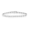 Thumbnail Image 1 of Sterling Silver 0.10ct Diamond Illusion Kiss Tennis Bracelet