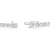 Thumbnail Image 3 of Sterling Silver 0.10ct Diamond Illusion Kiss Tennis Bracelet
