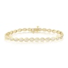 Thumbnail Image 1 of 9ct Yellow Gold 0.50ct Diamond Oval Link Line Bracelet