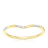 Thumbnail Image 1 of 9ct Yellow Gold Diamond Wishbone Stacking Ring