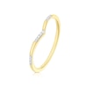 Thumbnail Image 2 of 9ct Yellow Gold Diamond Wishbone Stacking Ring