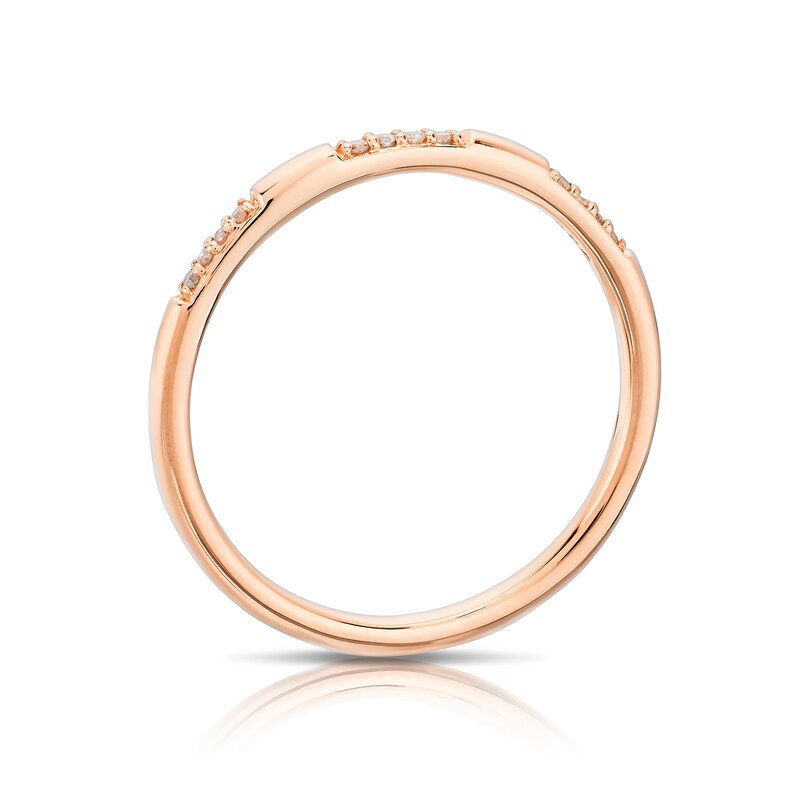 Main Image 3 of 9ct Rose Gold Diamond Stacking Ring