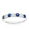 Thumbnail Image 1 of 9ct White Gold Sapphire & 0.33ct Diamond 7-Stone Ring