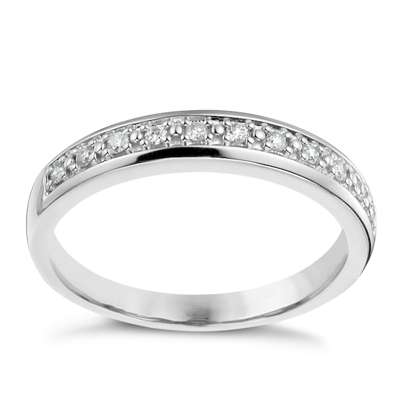 9ct White Gold 0.10ct Eternity Ring