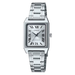 Casio LTP-B150D-7BEF Classic Analogue Rectangular White Dial & Stainless Steel Watch